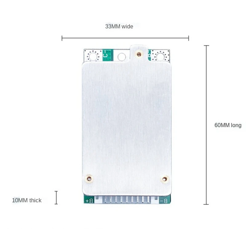 Placa de equilíbrio de carregamento de bateria de lítio Bms 10S 15A 36V 18650 Proteção contra curto-circuito de porta pública para bicicleta elétrica