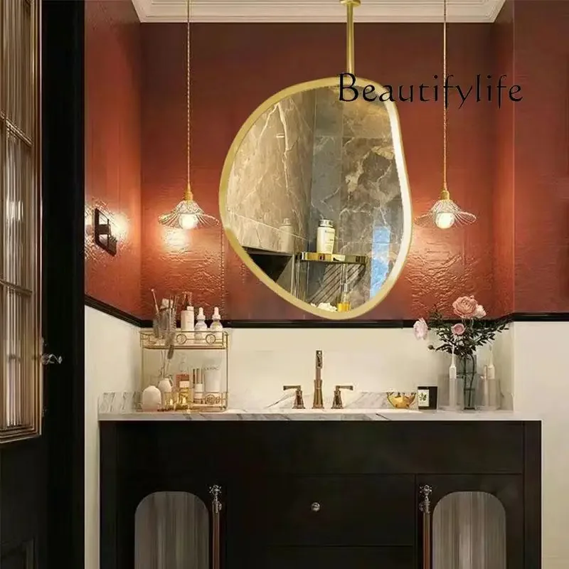 M Stainless Steel Ceiling Hanging Mirror Bathroom Hanging Mirror Hotel Homestay Hanging Bar Art Double Sided Mirror
