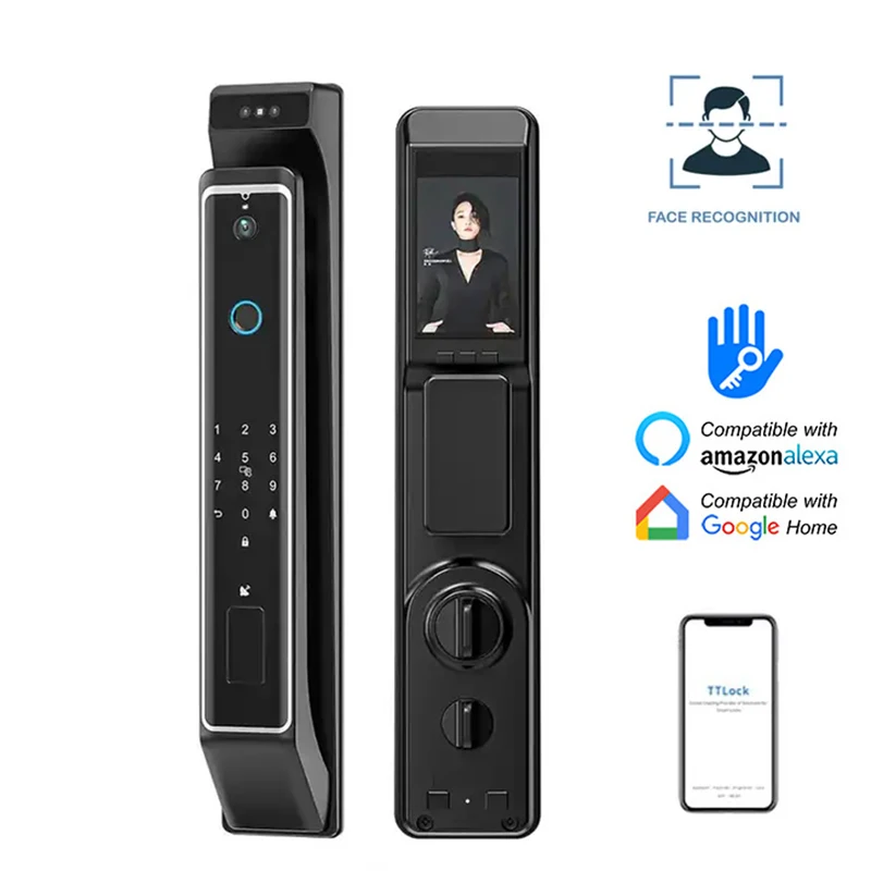 TTLock Bluetooth APP 3D Face Recognition Smart Fingerprint Lock RFID Card Password Camera Security Home Digital  Door Locks