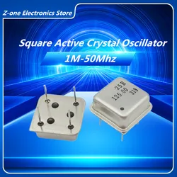 5PCS Square Active Crystal Oscillator 1Mhz 2m 4 6 8Mhz 10Mhz 11.0592m 12m 16m 22.1184  20M 24 25 27M 30 40 50MHZ DIP-4PIN