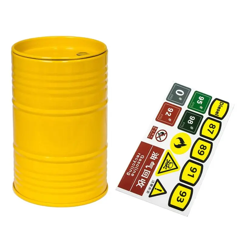 FBIL-Metal Simulation Oil Barrel, Tool Barrel, Pen Holder For 1/10 1/8 Rc Crawler Car TRX4 SCX10 RC Car Accessories