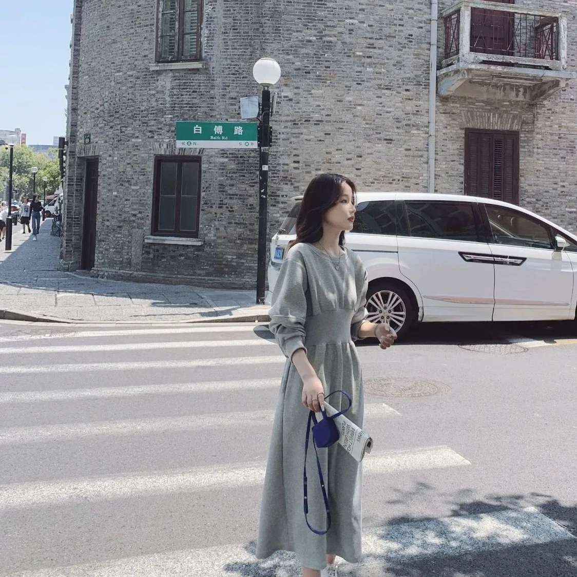 فساتين فستان نسائي للعمل صيفي من الكتان مكشكش منخفض الخصر مريح مناسب للنزهات على الطراز الرعوي قابل للتنفس لطيف ناعم OL