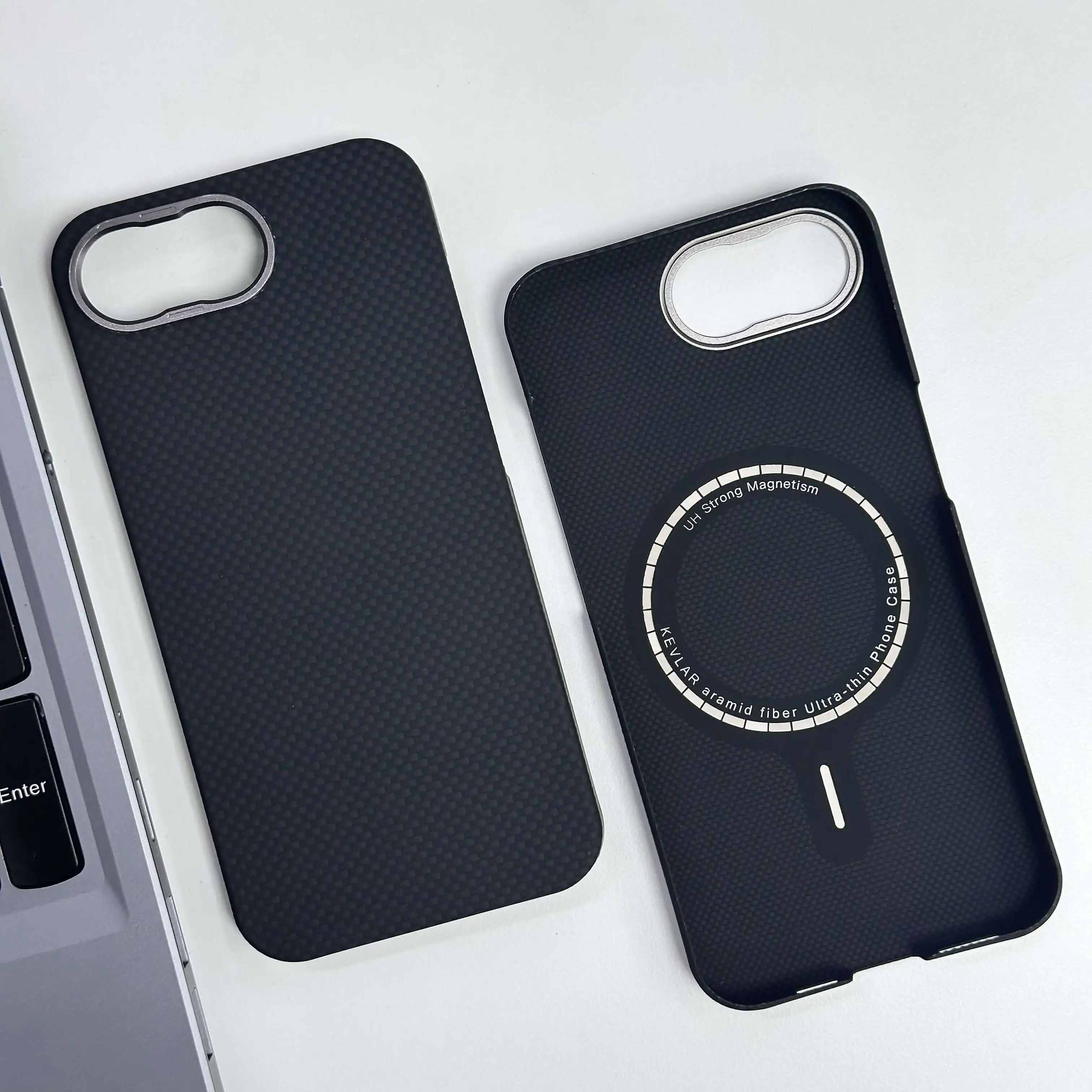 For iPhone 16e Kevlar Aramid Fiber Case, 600D Magsafe Cover, Ultra Thin Hard Shell Phone Case, Anti Fingerprint Shockproof