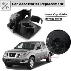 Car Center Console Rear Cup Bottle Holder Insert Storage Rack Black Fit For Nissan Frontier Pathfinder Xterra 05-15 Accessories