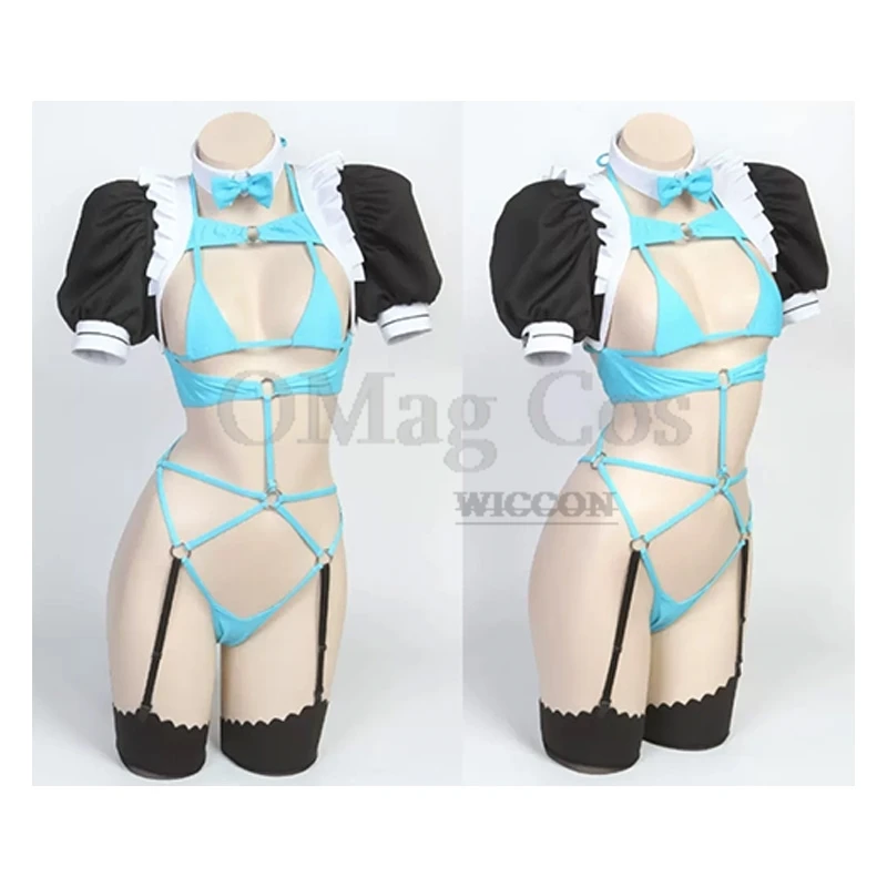 Asuma Toki Cosplay Maid Dress Blue Archive Cosplay Game Anime Girl Women Uniform Longuette Skirt Bow Bikini Suit Sexy Cute Set