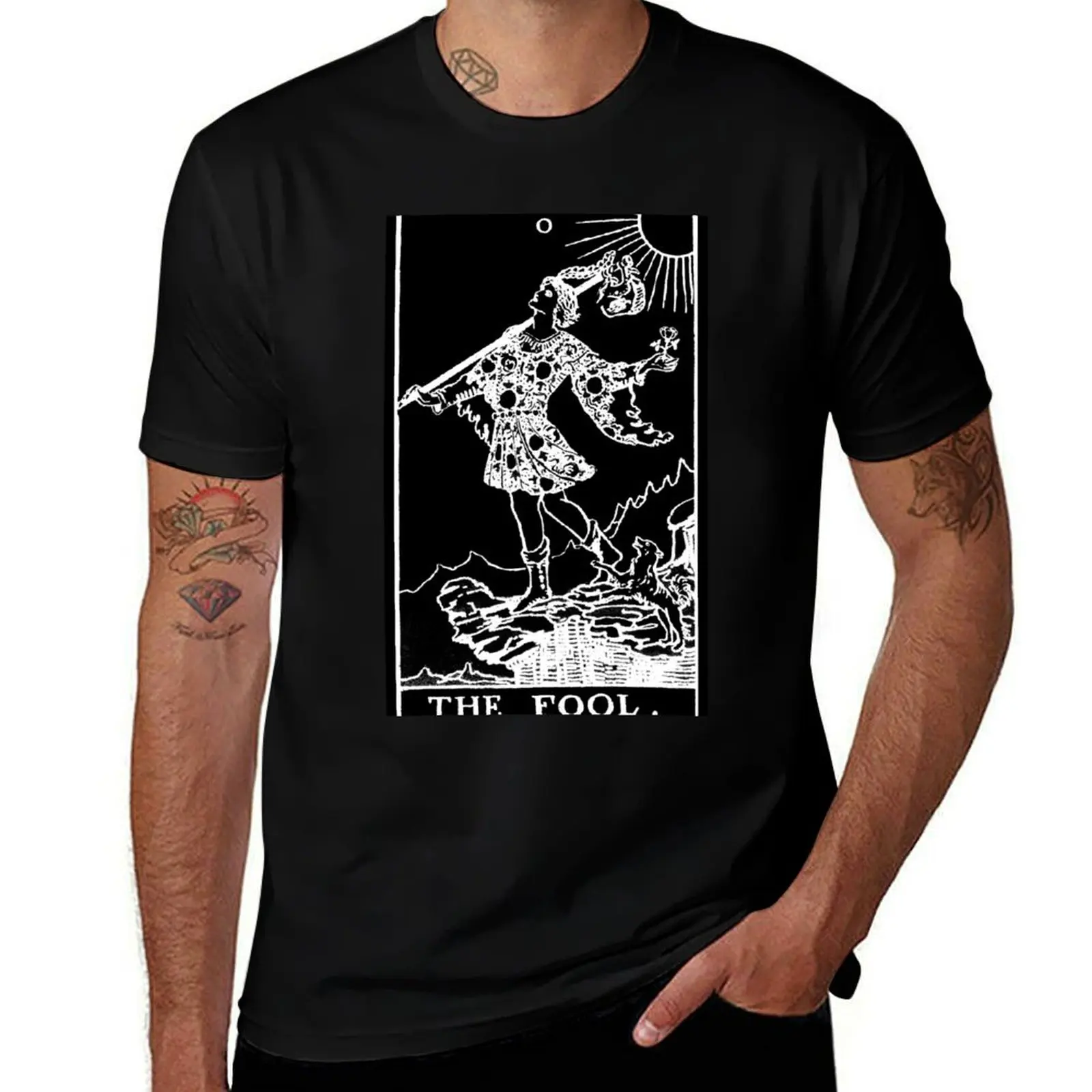 

0. The Fool Tarot Card | Obsidian and Pearl T-Shirt Casual Work Wear T-Shirt