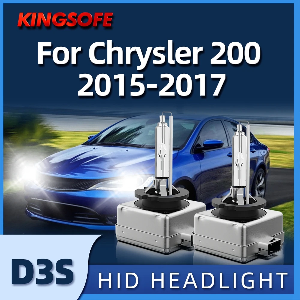 

2Pcs Car Light D3S Xenon HID Headlights 35W 6000K 12V High Low Beam Bulbs Fit For Chrysler 200 2015 2016 2017