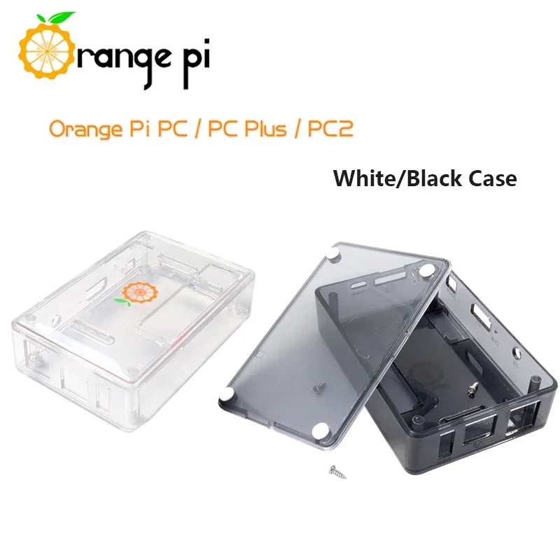 Orange Pi PC H3 1GB Quad-Core, zwart/witte behuizing, 5V3A Type-C EU/US-voeding, 2MP camera Optionele ondersteuning Android, Ubuntu, Debian