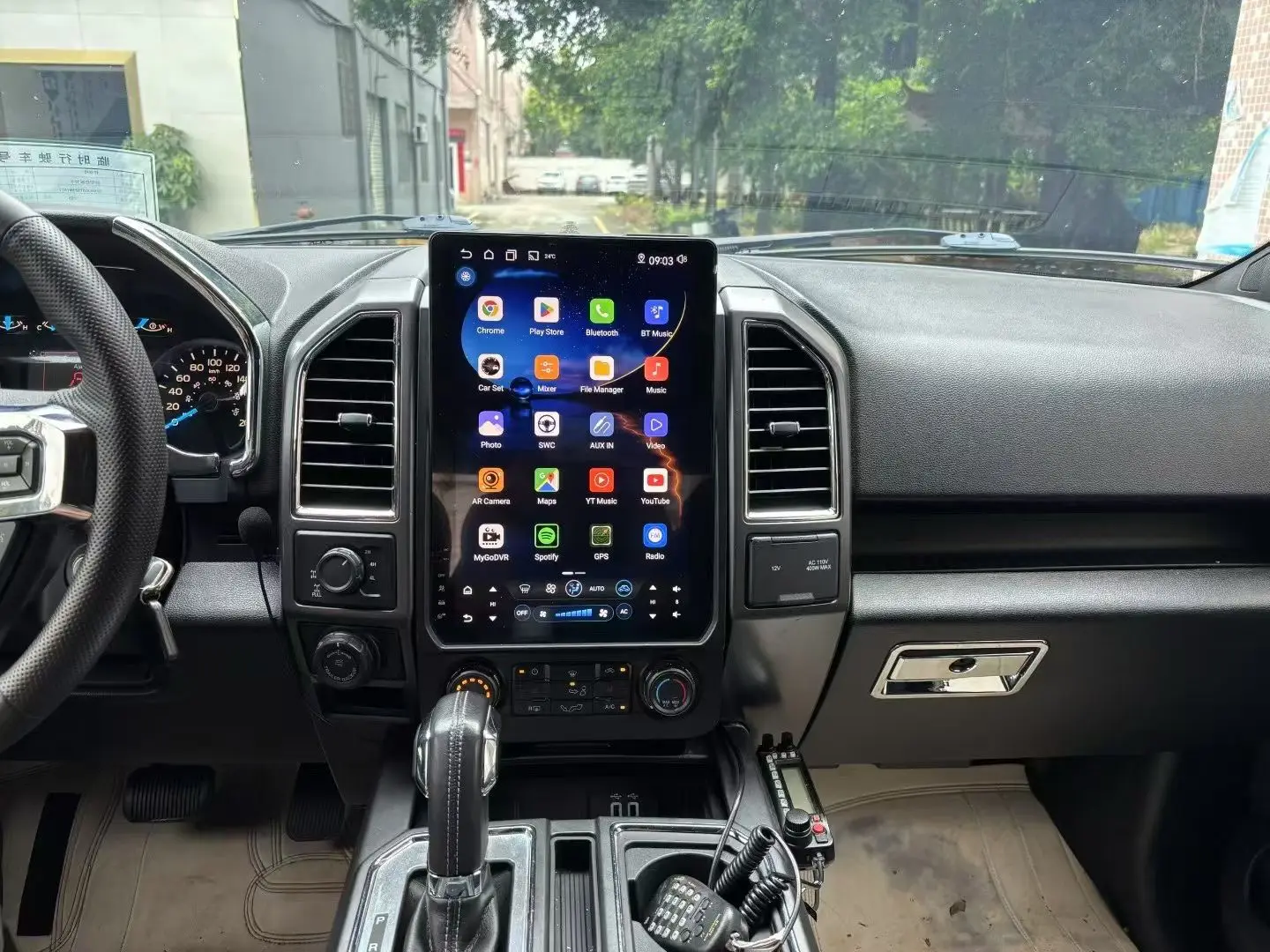 نمط أندرويد 14 السيارات Carplay 14.5 "مشغل وسائط متعددة لفورد F-150 2015-2021 F150 راديو السيارة لتحديد المواقع والملاحة رئيس وحدة DSP