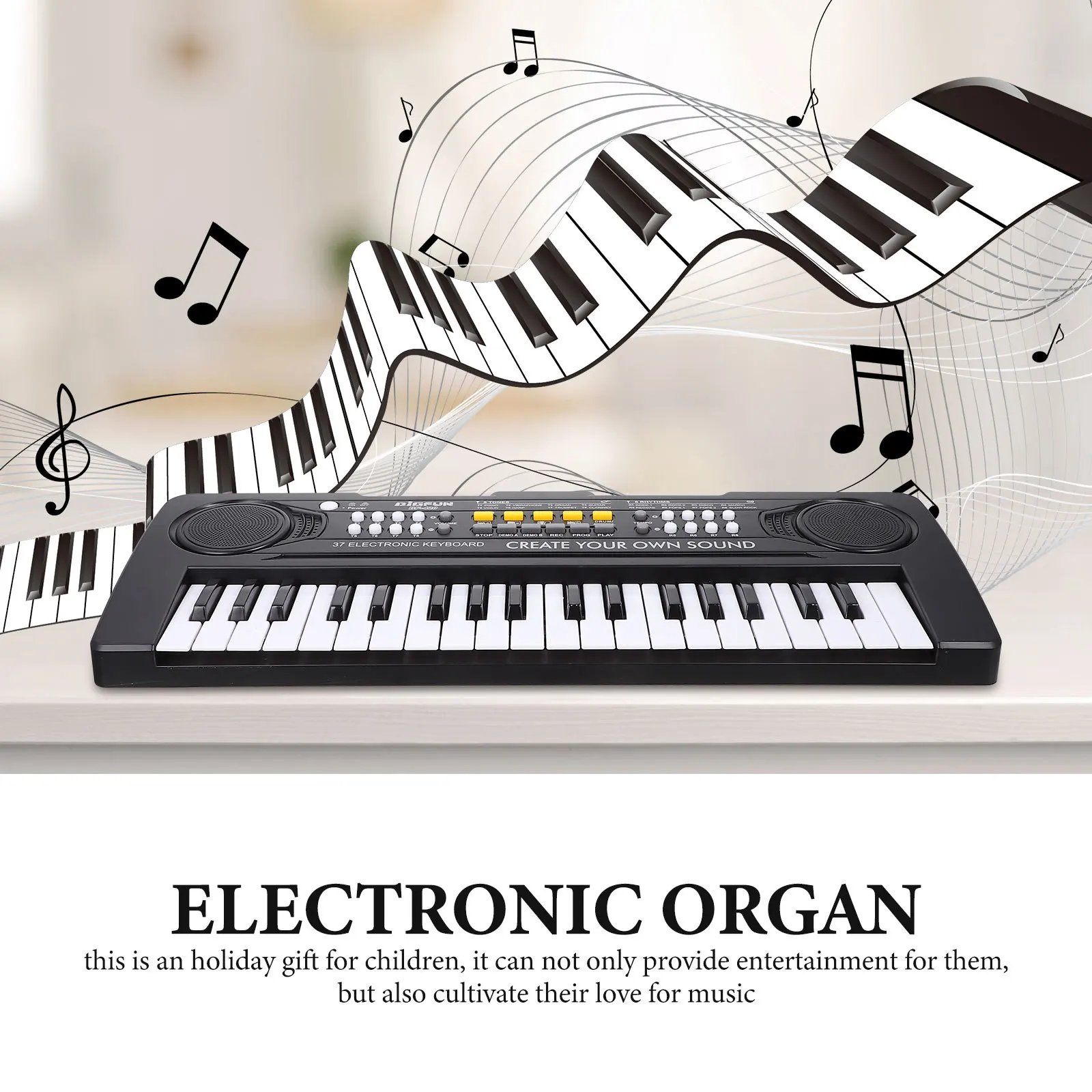 

Electronic Piano Keyboard Multi-Functional 37 Key Pink Intelligent Simulation Music Learning Instrument Kids Intelligent Toy