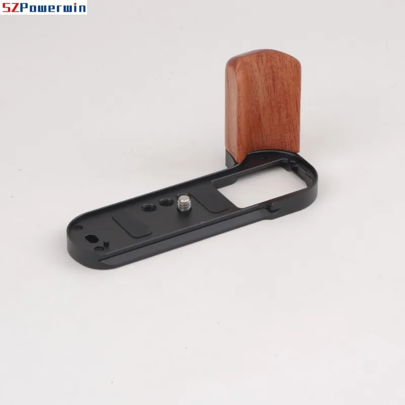 Placa de liberación rápida para cámara Fujifilm X-T50, accesorios para cámara, mango de madera con soporte para trípode Arca Swiss