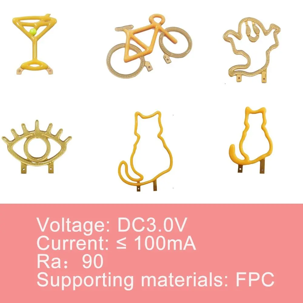 Cartoon Shape 3V LED COB Lamp Piece Decorative Color LED Chips Color Atmosphere Light Creative Light Source