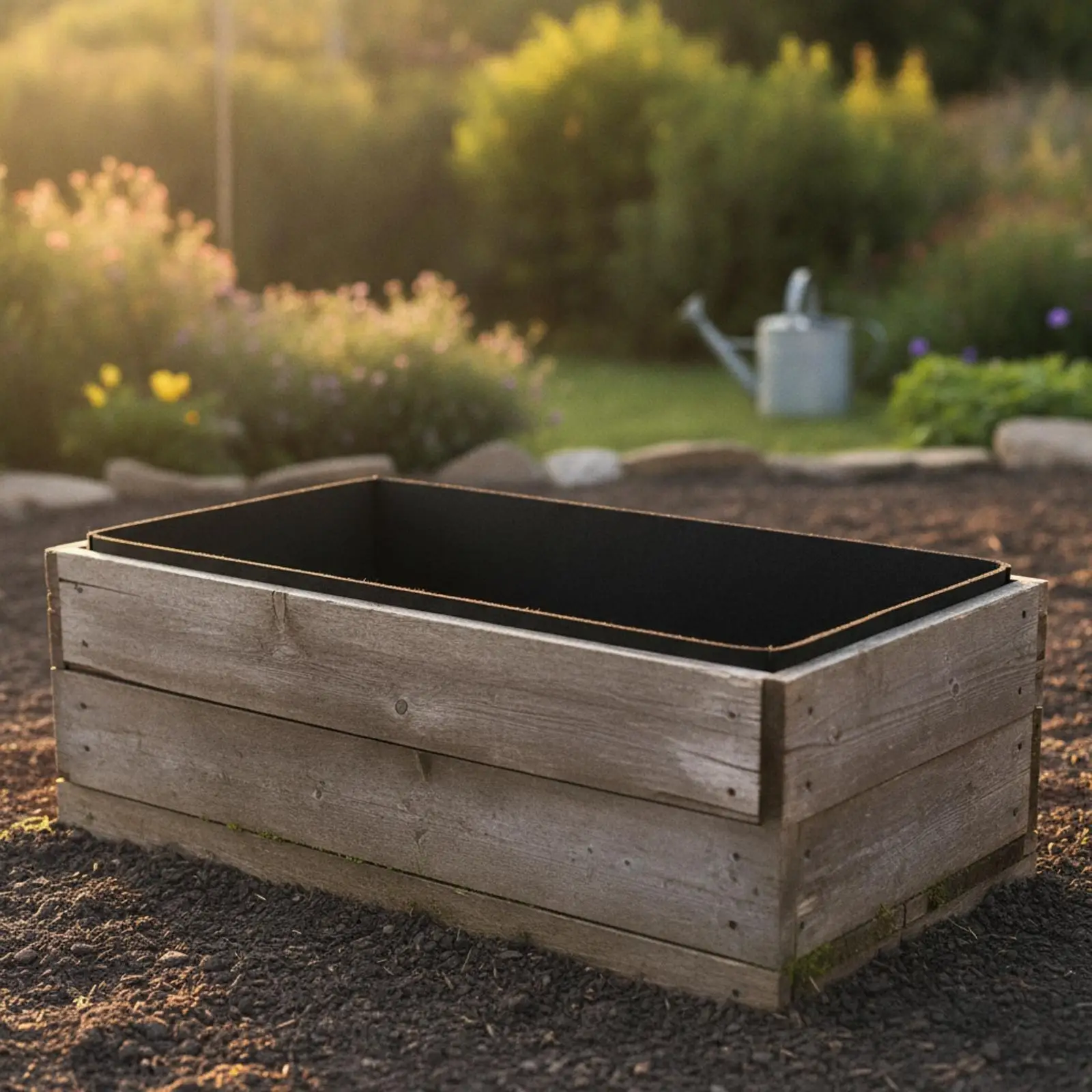 Nonwoven Planter Inner Liner Rectangular Plant Box Insert for Outdoor Vegetable Garden Soil Holder