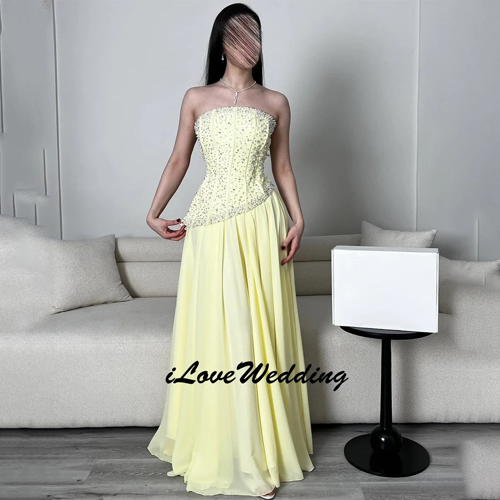 

Изысканное вечернее платье из шифона на заказ с блестящей вышивкой бисером, длинное платье А-силуэта для выпускного вечера, элегантное праздничное платье высокого качества на заказ