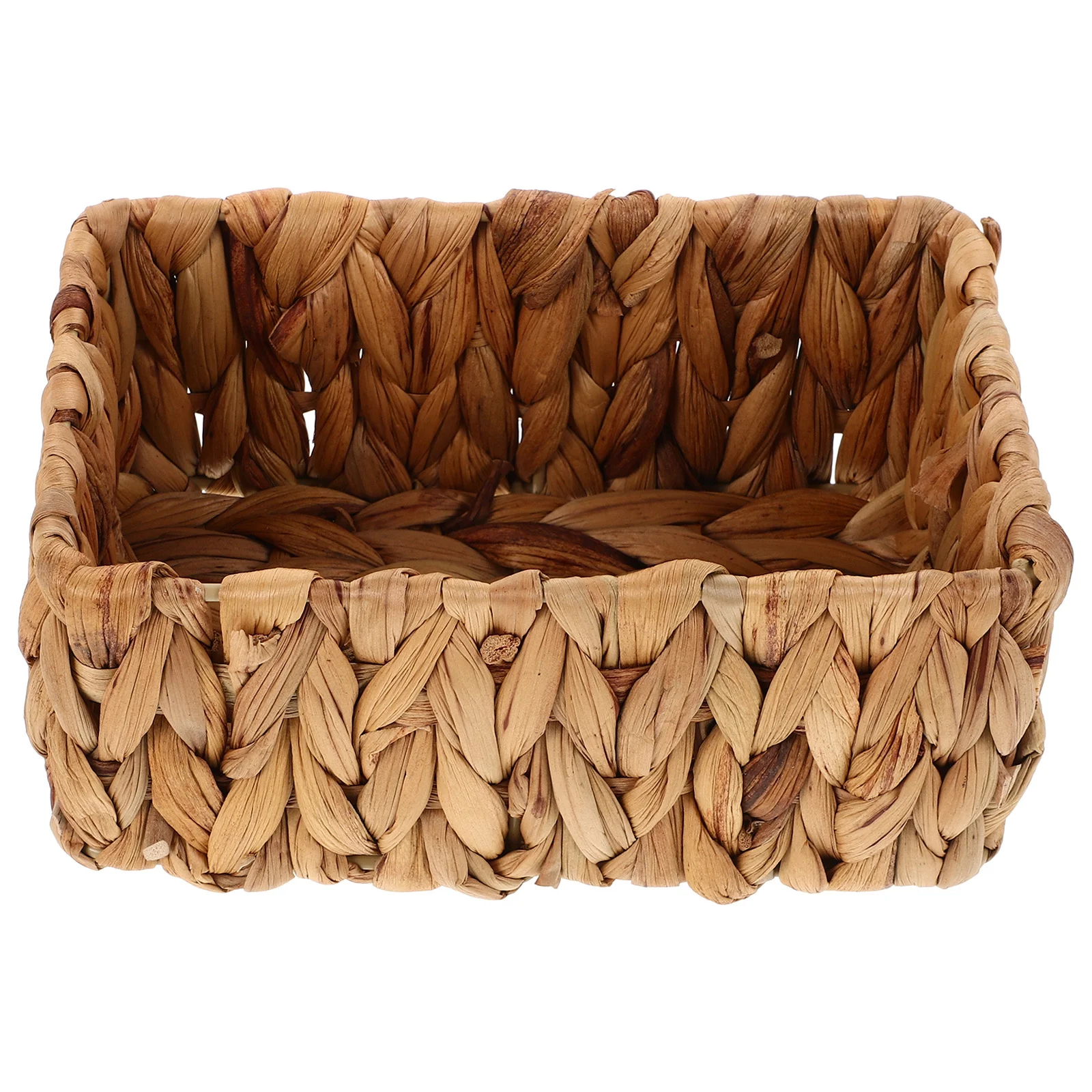 

Woven Seagrass Storage Basket Handcrafted Natural Organizer for Toiletries Stationery Sundries Bathroom Desk Farmhouse Decor