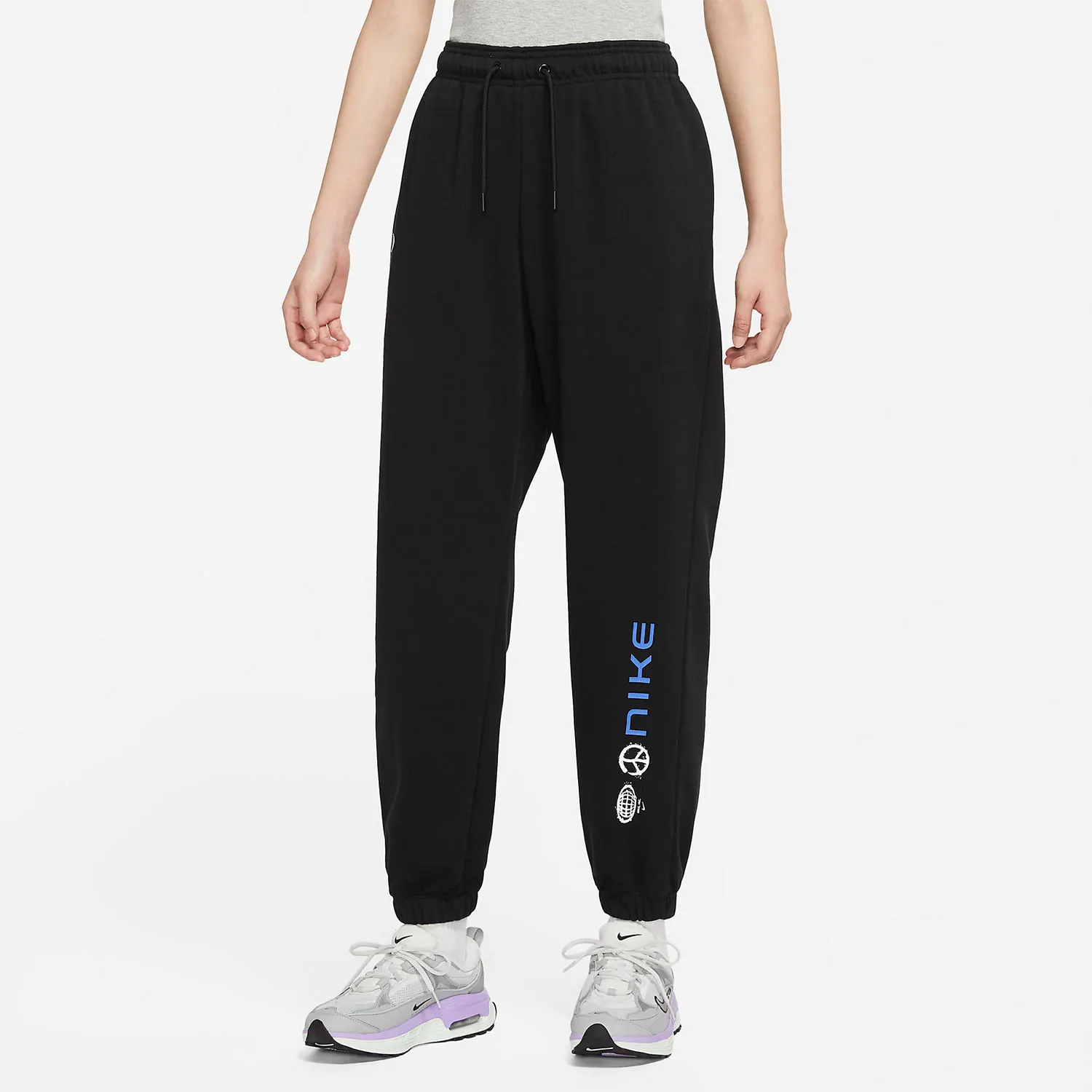 Nike genuine autumn and winter new women's sports and leisure leg tied and closed pants FB1822-010