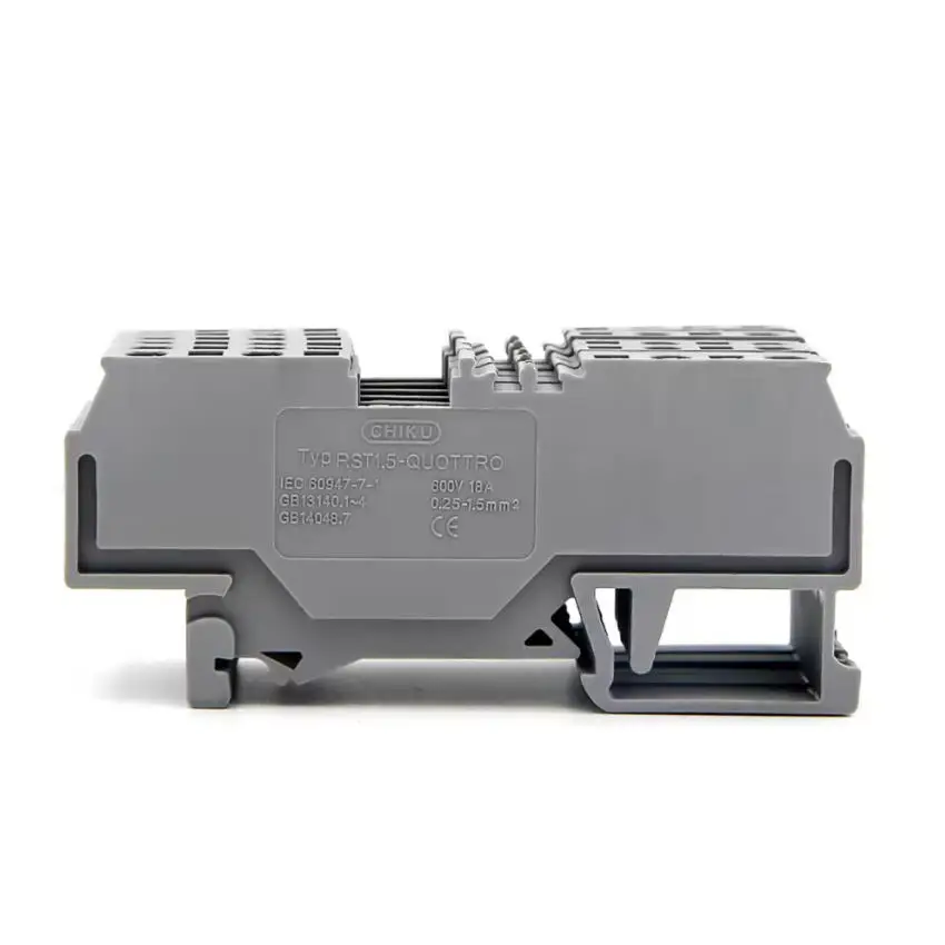 90pcs ST1.5-QUOTTRO Spring cage type two in two out Feed-through Spring Din Rail Terminal Block Approved by U/L CE RoHS