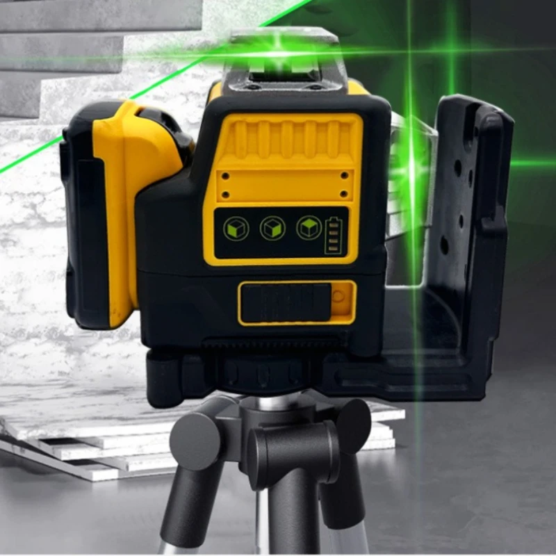 12 Lines Laser Level High Precision Strong Light Hairline Rule Green Light Laser Level Beveled Professional Construction Outdoor