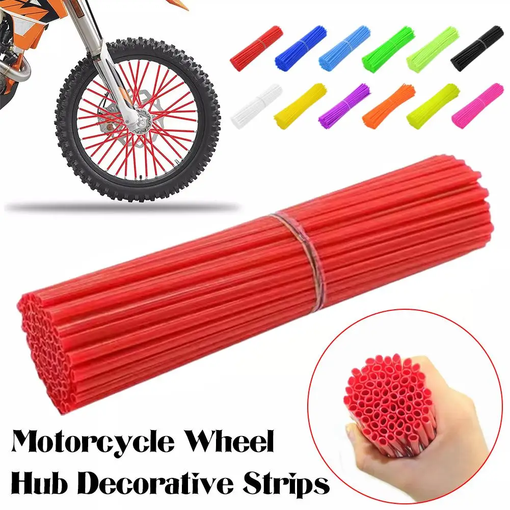 36Pcs Off Road Motorcycle Colored Spoke Cover Modification Accessories Bike Motorcycle Adjustable Spoke Decorative Protector