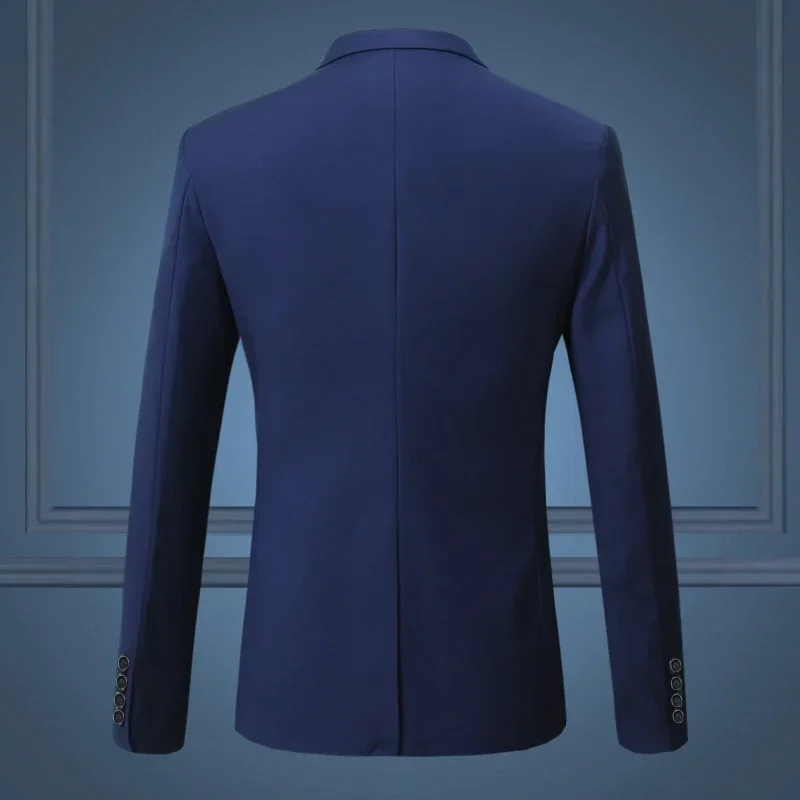 Traje de negocios informal para hombre, Blazer de un solo botón, chaqueta, abrigo, 10 colores, M-6XL, 2023