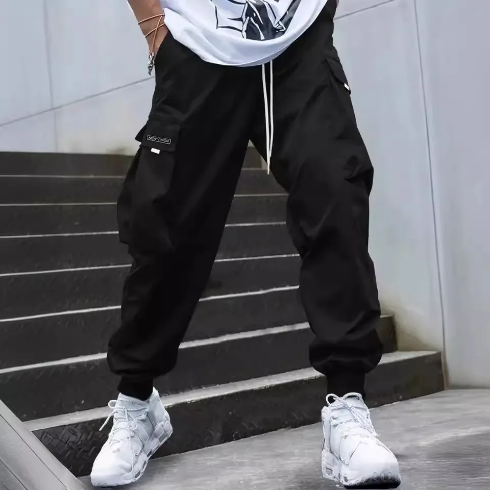 

2026 New Work Pants Men's Casual Pants with Multiple Pockets Design Loose Fit and Leg Binding Home Pants Outdoor Spring and Fall