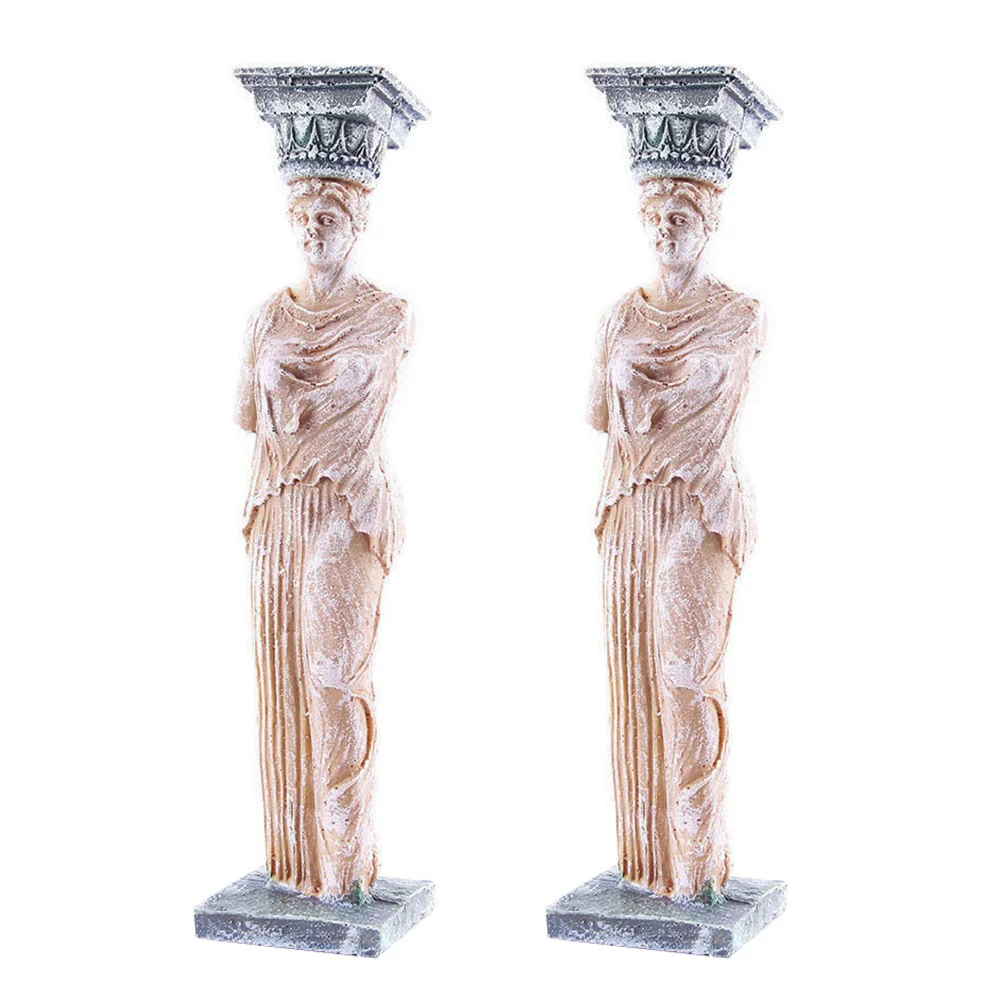 

2Pcs Aquarium Resin Goddess Statue Fish Tank Decoration Elegant Landscape Ornament Safe Fresh Saltwater Aquarium Decoration