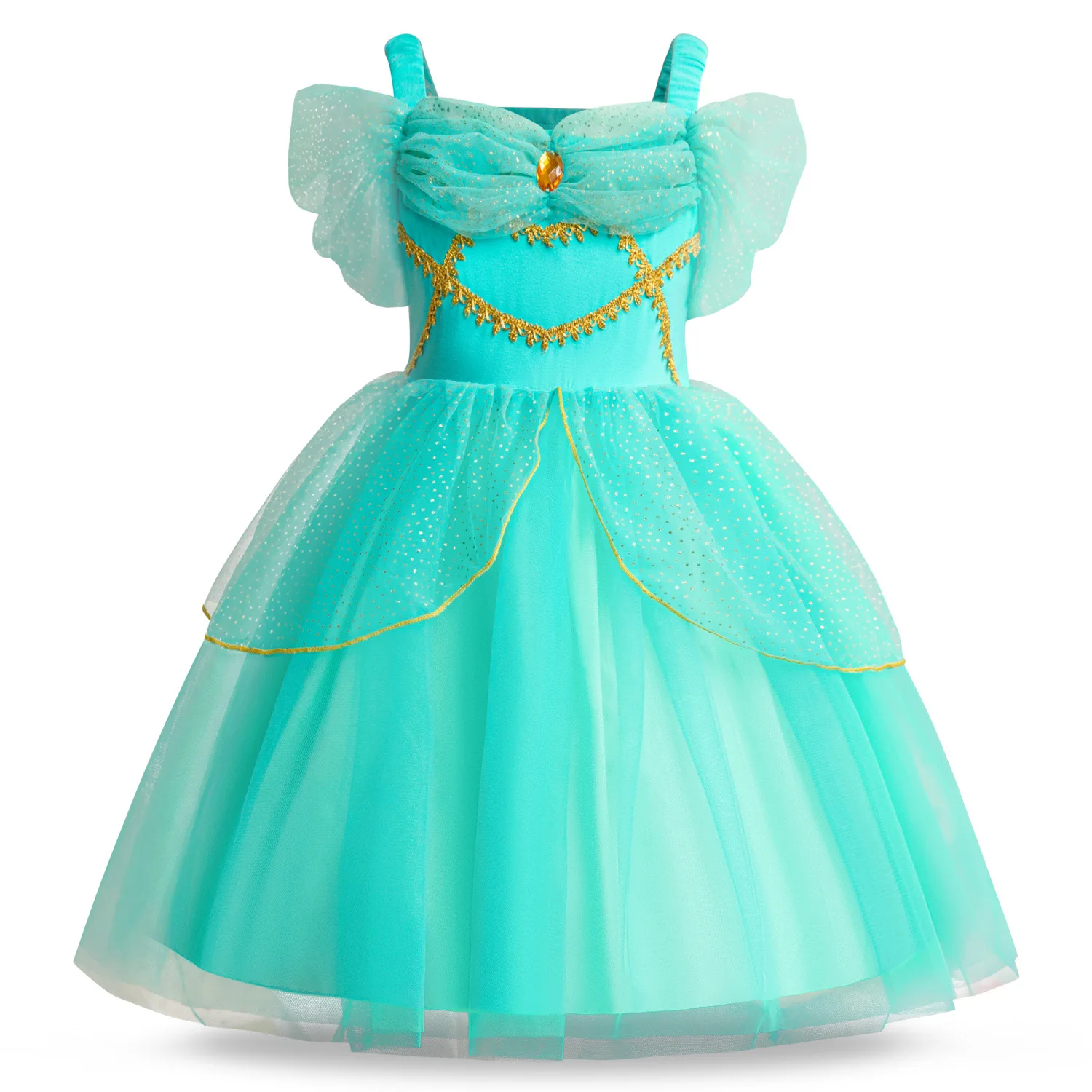 Girl Dress for Children Flying sleeve Tulle Tutu Kids Birthday Party Princess Skirt Infant Sweet Clothes Evening Dress Hallowee