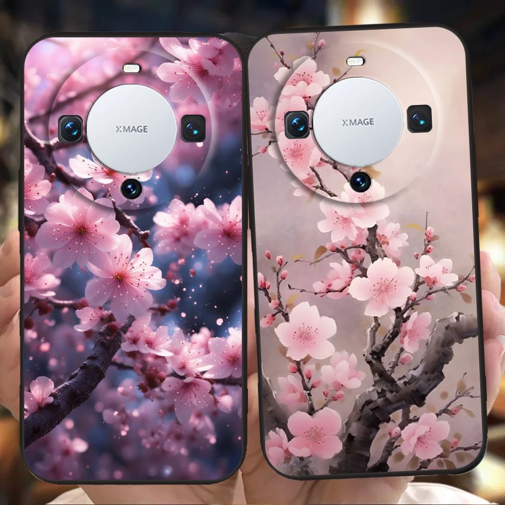 Plum Blossom Phone Case Cover for Huawei Mate 60 Pro P50 P40 P30 P20 P10 P Smart Y6 Y7 Y9 Plus Silicone Fundas Shell Capas Bags