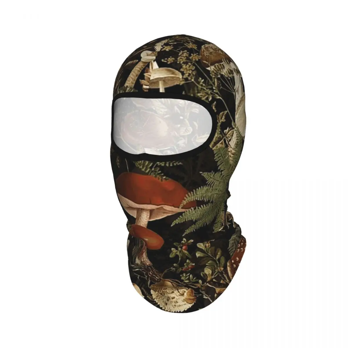 Midnight Mushrooms Forest Botanical Night Garden Breathable Thin Balaclava Full Face Mask Sun Protection Neck Gaiter For Outdoor