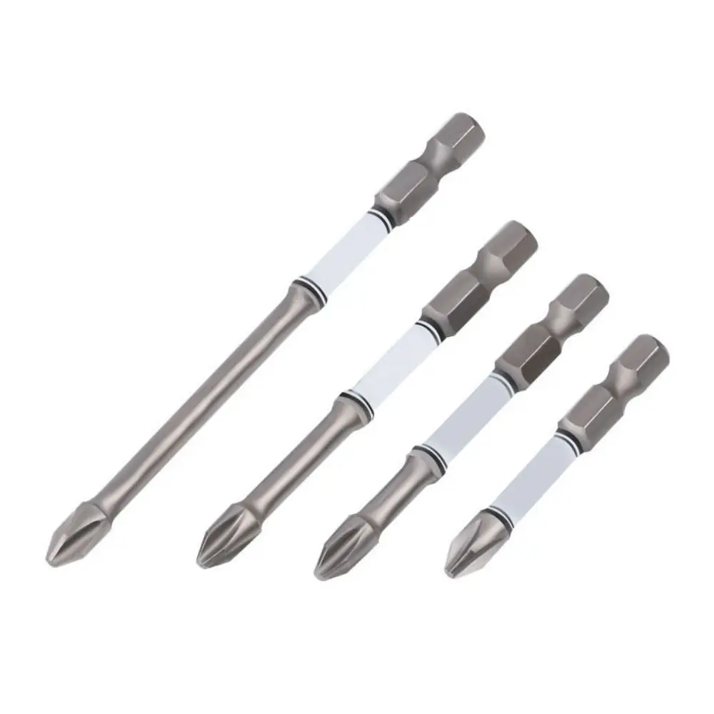 Antirust Magnetic Screwdriver Bit Non Slip Cross PH2 Screw Driver High Hardness Hex Shank Screwdriver Head Set Engineering