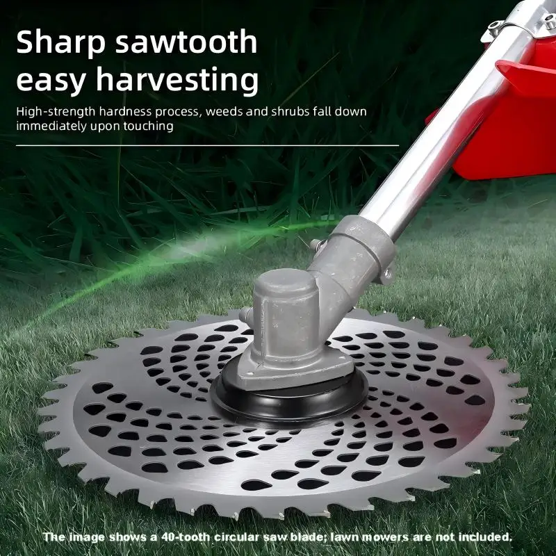 1Pc 10-Inch 40T/60T Brush Cutter Saw Blade Lawn Trimmer, Comes with 4/5 Accessories, Carbide Material for Durability, Can Quickly Remove Weeds and Trim Thick Branches, Ideal Garden Weeding and Mowing Helper, Lawn Trimming, Trimming Shrubs and Thick Branches