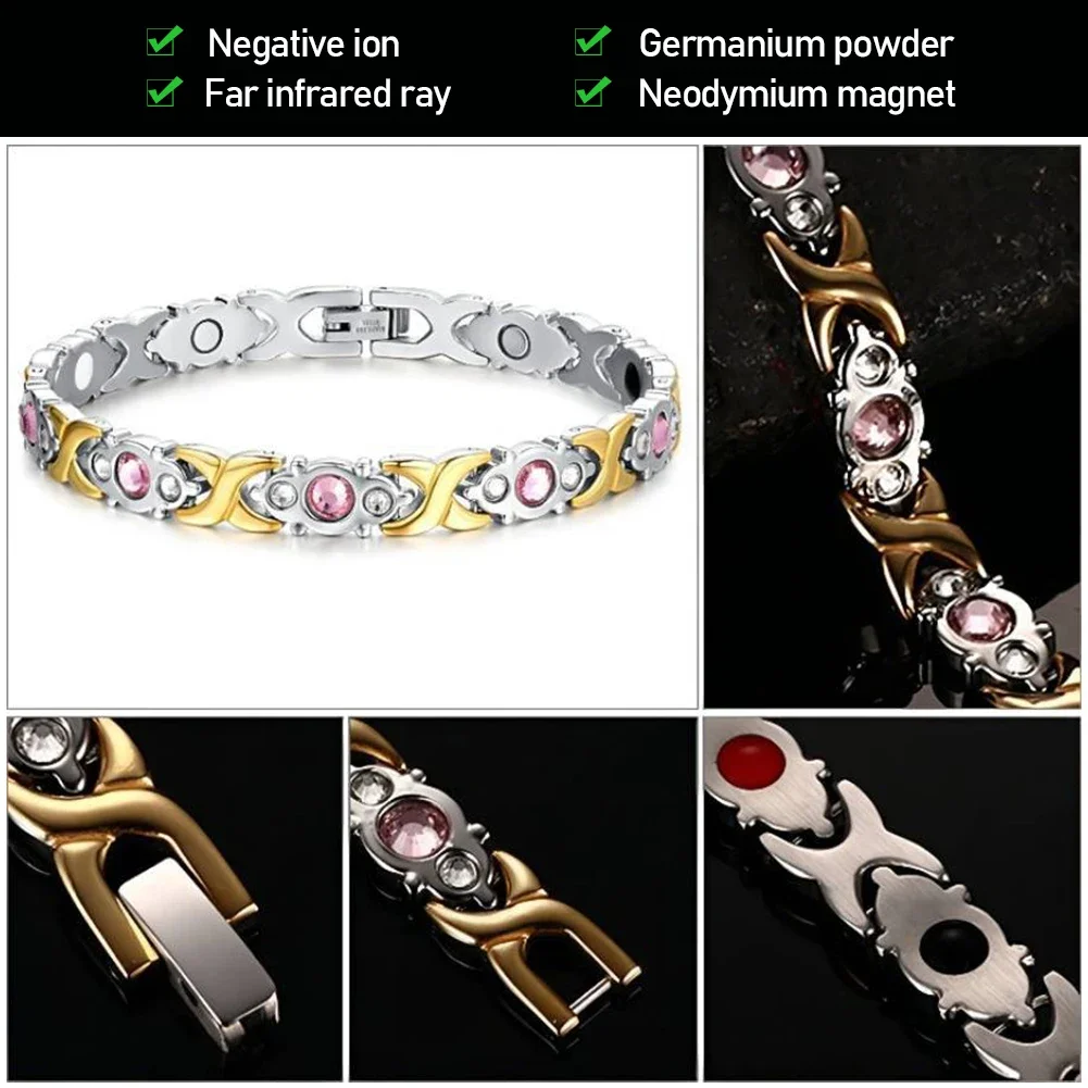 Gezondheidszorg Magnetische Armband Gewichtsverlies Anti-Vermoeidheid Therapie Armbanden Voor Mannen Vrouwen Artritis Pijn Energie Sieraden Gift