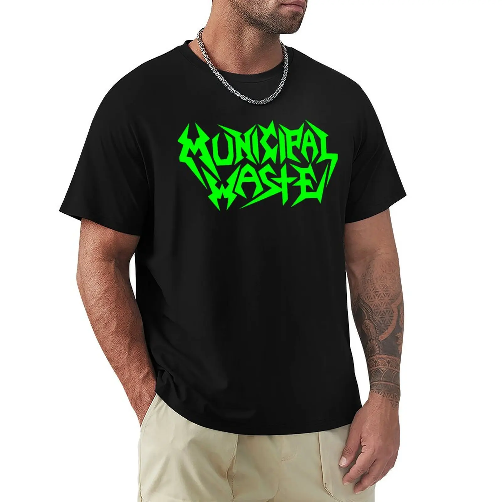 Women Men Municipal Waste Band Cool Gifts T-Shirt Tough Fabric Work Tee