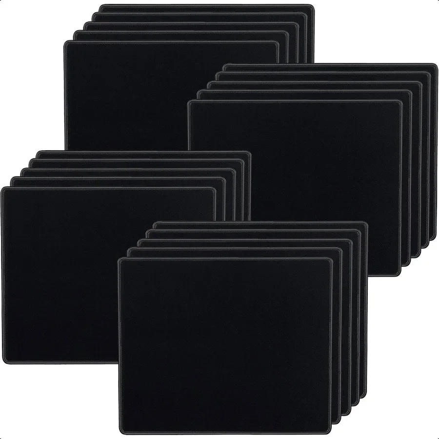 

20 Pack Mouse Pad with Stitched Edges Mousepads Bulk NonSlip Rubber Base Waterproof Coating Mouse Pads for Computers Laptop Off