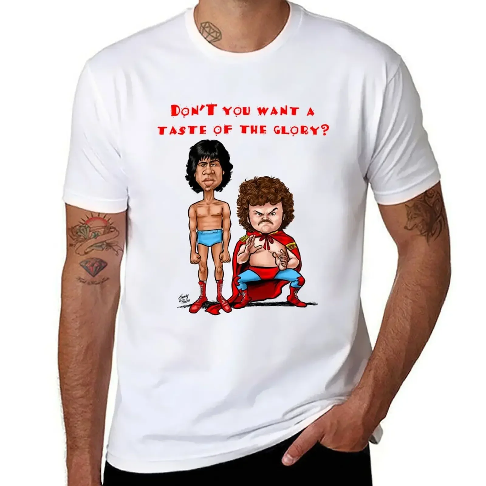 Nacho Libre Taste of the Glory T-shirt funnys oversizeds mens plain t shirts