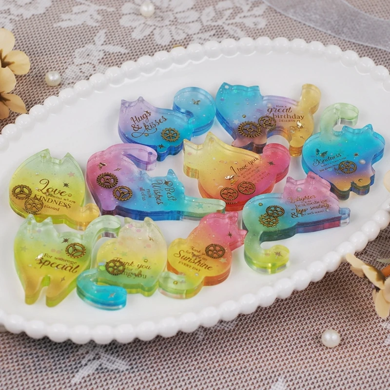 Practical Craft Sturdy Silicone Cats Resin Mold Set Stylish Epoxy Castes Molds Portable Accessory for Customes Jewelry