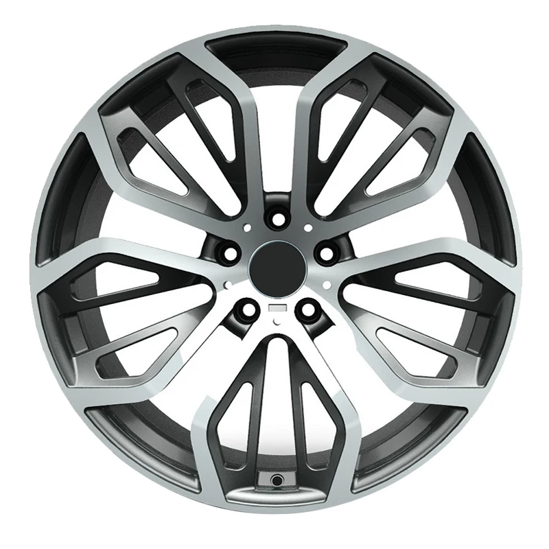 1pcs Lightweight Aluminum Alloy Custom Forged 19 Inch Five Spoke Car Wheels 5x114.3 Gold Finish Black