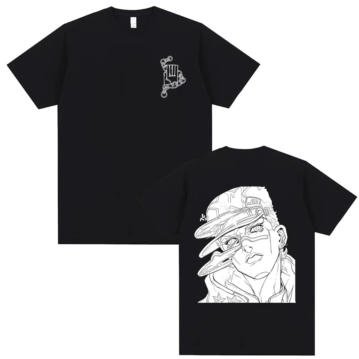 Anime JoJo's Bizarre Adventure Jotaro Kujo Merch T Shirts Men Women Casual Oversized T-shirt Tops Male Fashion Manga Streetwear