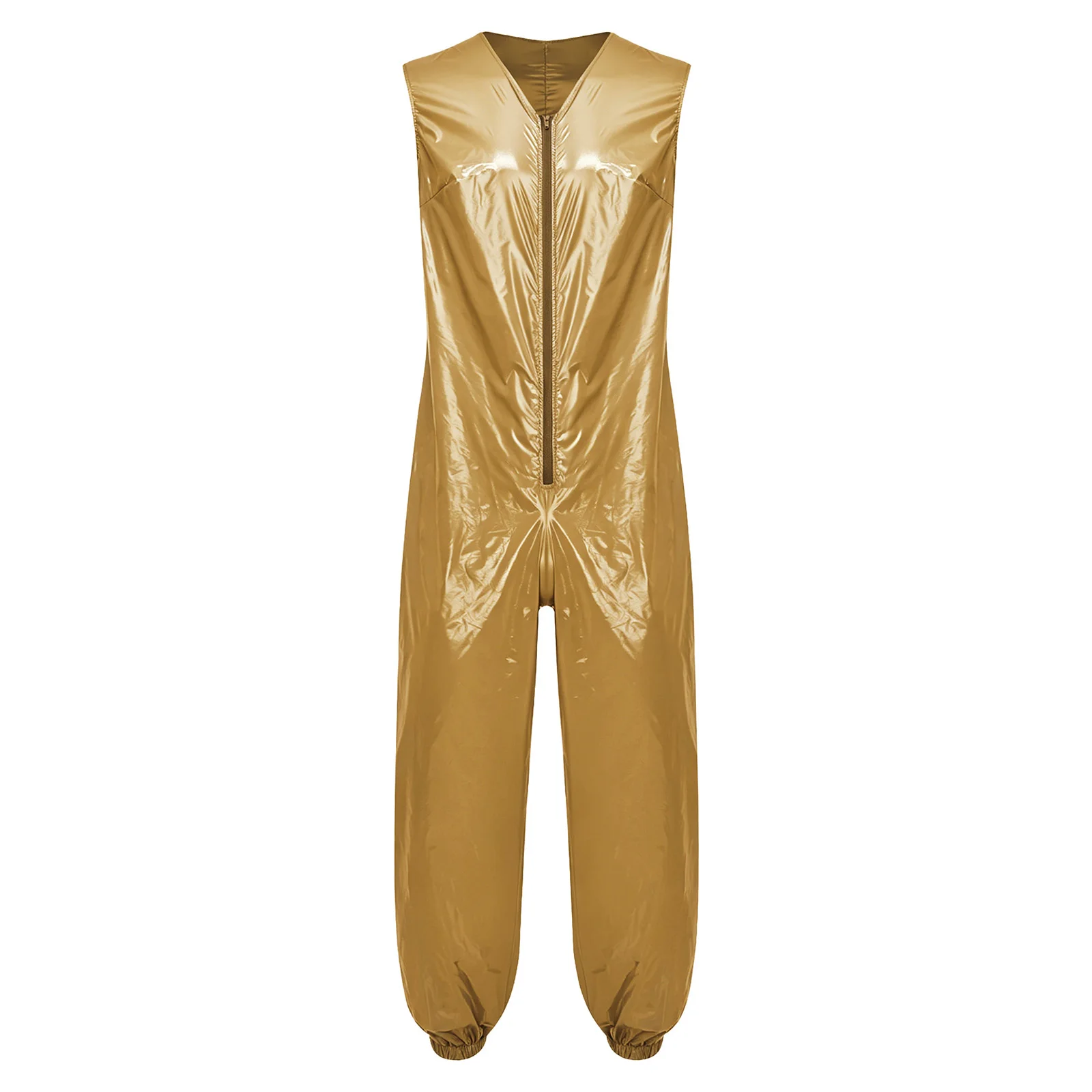 Ärmelloser, wasserdichter Bodysuit mit Reißverschluss, Arbeitskleidung für Herren, Windelüberzug, elastische Beinöffnung, adaptiver Einteiler-Overall