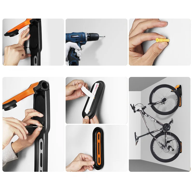 Bicycle Support Bike Wall Mount Hook Stand Parking Holder Bicycle Parking Rack Storage Stand Bracket Cycling Bike Accessories