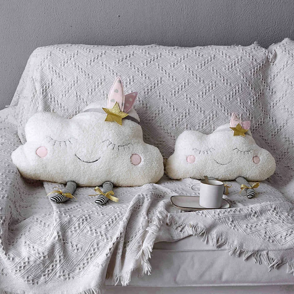 

Smile Cloud Throw Pillow Premium PP Cotton Stuffed Soft Sofa Back Cushion Home Bed Size S Creative Gift Comfortable Support