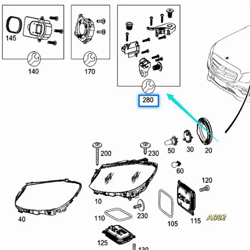 

3X для Mercedes-Benz C-Class W205, ремонтный комплект кронштейна для фар 2058205902 2058206002, кронштейн для крепления фар