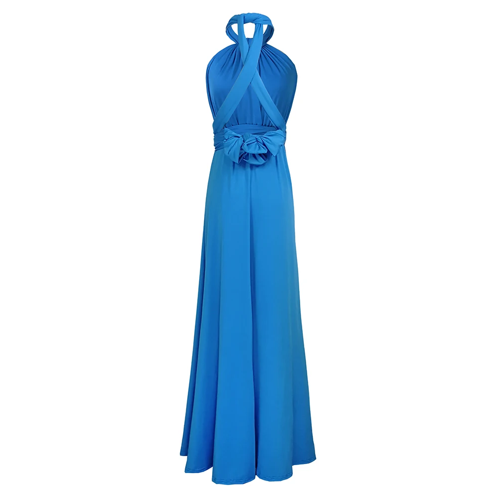 Robe maxi bohème convertible pour femmes, robe longue bandage, robe de demoiselle d'honneur, robe de soirée, multiway, rond, sexy