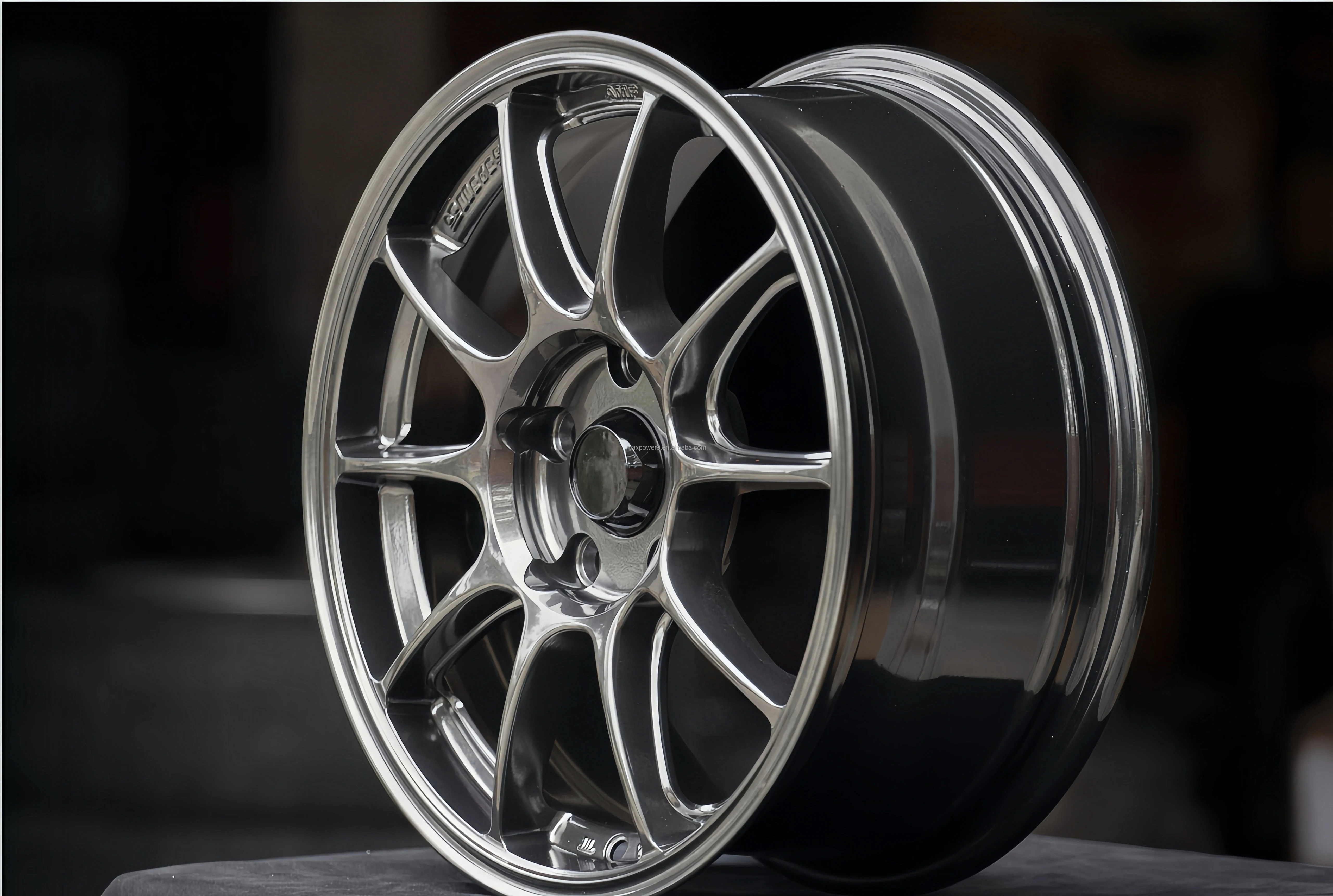 جديد 15-18 بوصة مشكلة تدفق مزورة 5 حفرة سبائك الألومنيوم عجلة حافة أسود أبيض متوافق مع بنز لأودي 5x120 5x114.3 100 مللي متر #4