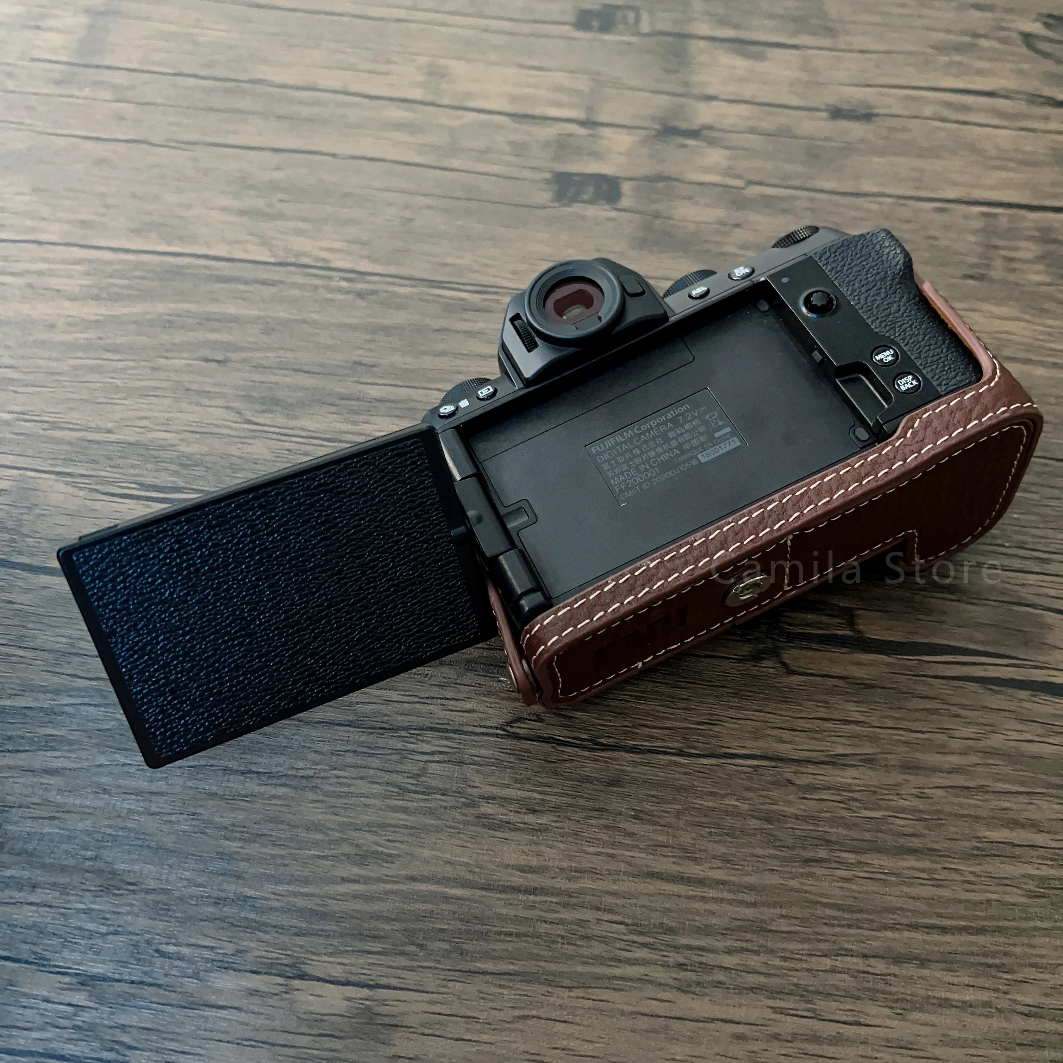 Hand Made Cowhide Genuine Leather Case Protective BOX for Fuji Fujifilm X-S10 XS10 Camera PU Bag Case Semi Base shell