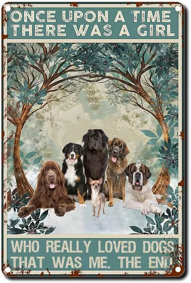 Tin Sign Dogs Once …