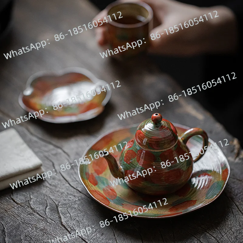 

Ручная роспись маслом Моне, идеальный горшок для заваривания чайника, не горячий маленький чайник, чайный сервиз кунг-фу