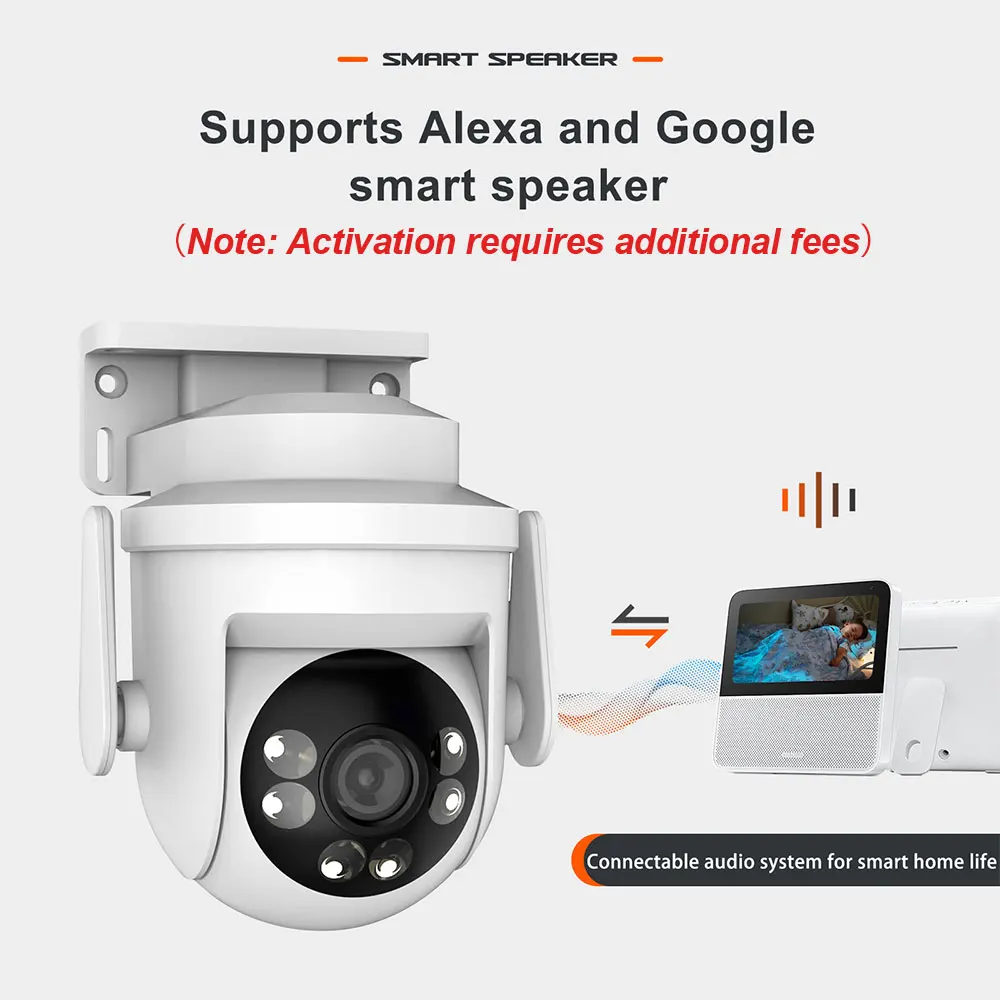 Tuya 6MP واي فاي كاميرا IP 5G WIFI في الهواء الطلق/داخلي أمن الوطن كاميرا متحركة الأشعة تحت الحمراء اللون للرؤية الليلية CCTV مراقبة الفيديو اللاسلكية #6