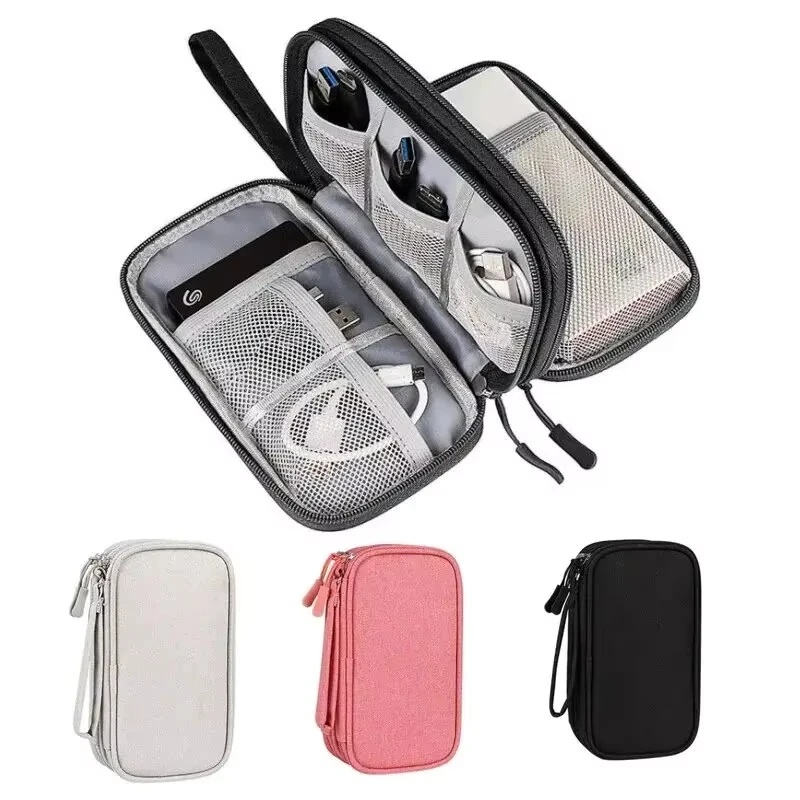 Aufbewahrungstasche für Datenkabel, wasserdicht, tragbar, Aufbewahrungstasche, Reise-Organizer, Tasche für Kabel, Kabel, USB-Ladegerät