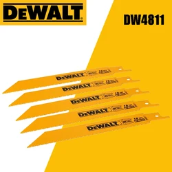 DEWALT DW4811 Reciprocating Saw Blades Bi-Metal 6-Inch 18 TPI Metal Cable Steel Pipe Aluminum Cutting Saw Blades 5-Pack